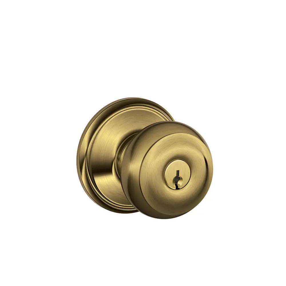Georgian Knob x Flair Lever Right Handed Keyed Entry - Best Home Hardware Equipment at Low Price Schlage