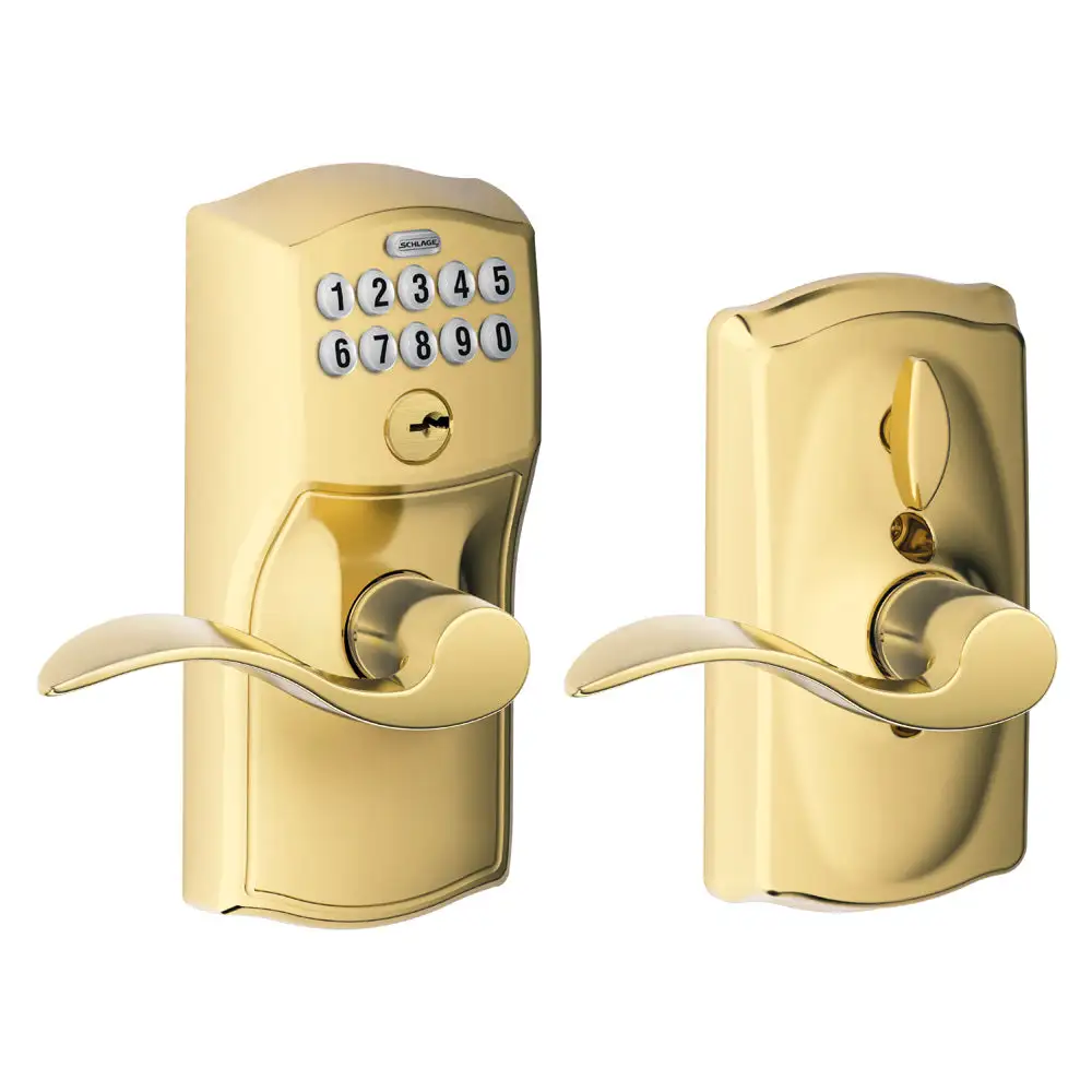 Camelot Keypad Entry Door Lock Flex-Lock and Accent Levers - Heavy Duty Hardware Tools Schlage