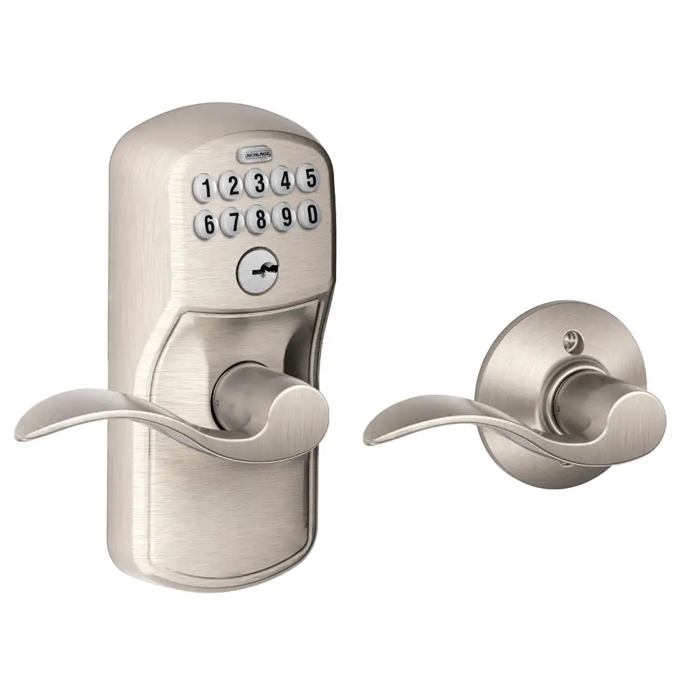 Plymouth Keypad Entry Door Lock Auto-Lock and Flair Levers - Building Hardware Tools Schlage