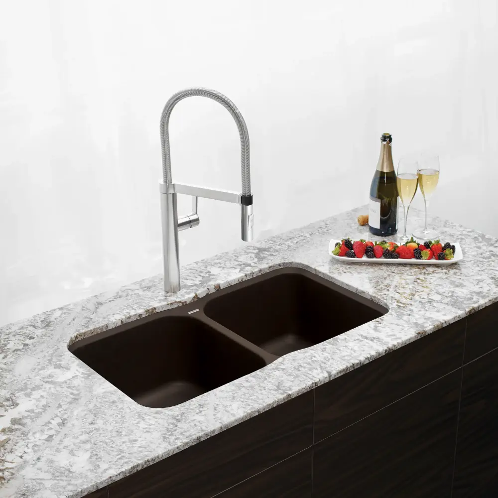 VISION U 2 SILGRANIT twofold bowl undermount kitchen sink