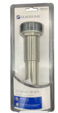 Glacier Bay Matte Nickel Strainer Drain