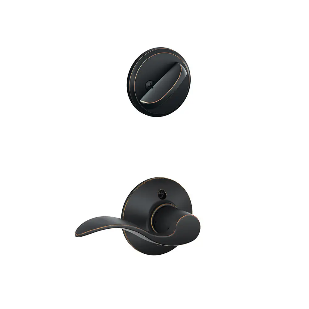 Andover Knob X Addison Rose Inside Trim Single Cylinder Handleset - Home Hardware Equipment Schlage