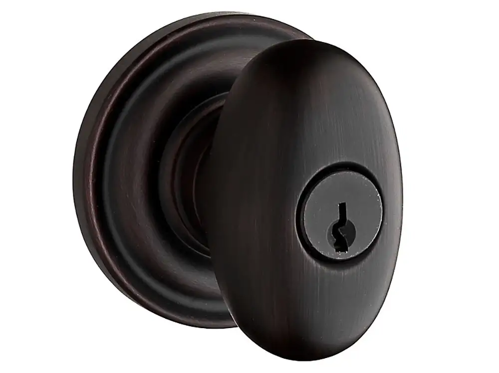 Baldwin ENELLTRR152 Entry Ellipse Knob - Matte Antique Nickel - Best Builders Hardware Store