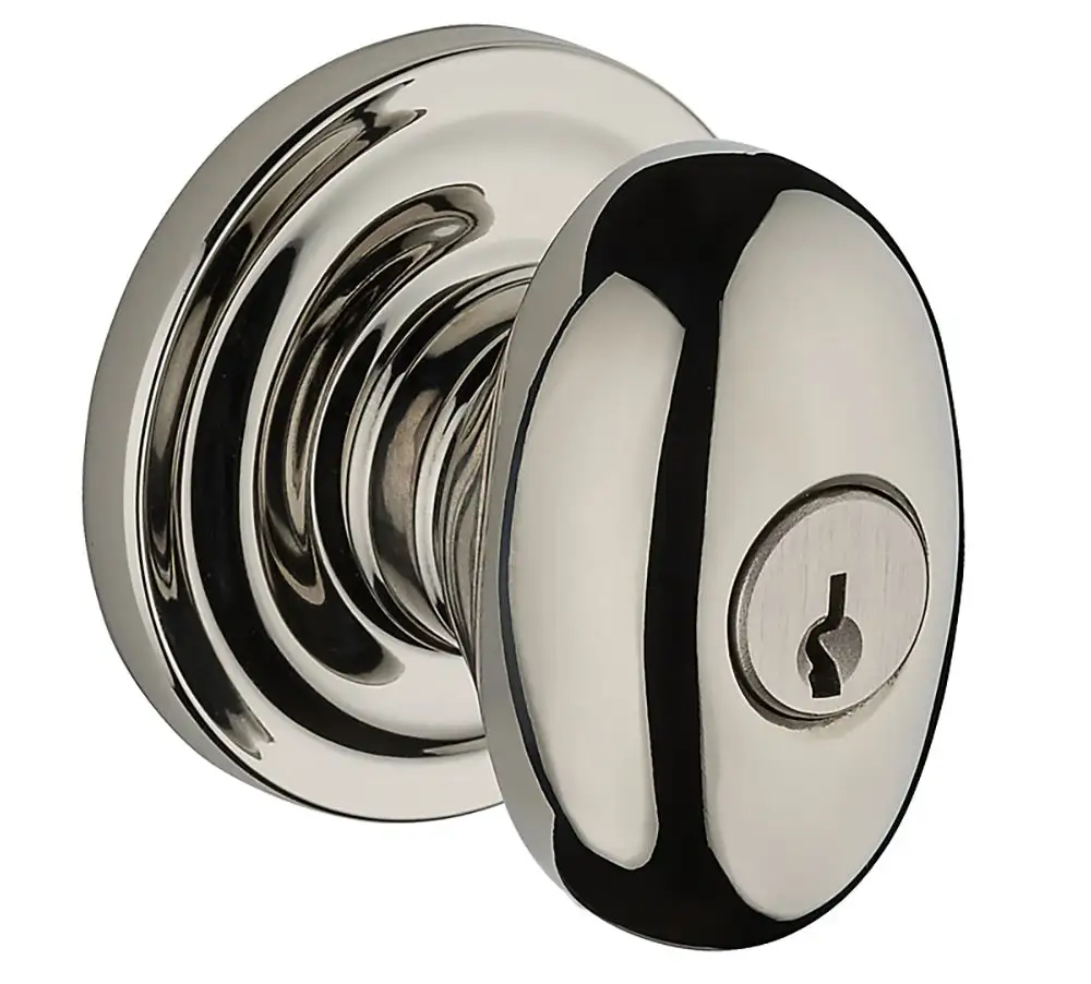 Baldwin ENELLTRR260 Entry Ellipse Knob - Polished Chrome - Best Construction Hardware Store