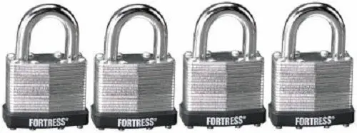Master Lock 1803Q Laminated Padlock 1-1/2 Inch 4-Pack High Security Outdoor Padlocks