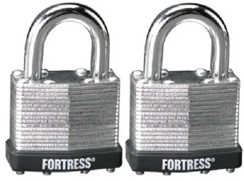 Master Lock 1803T Laminated Padlock 1-1/2 Inch 2-Pack Durable Outdoor Security Padlocks