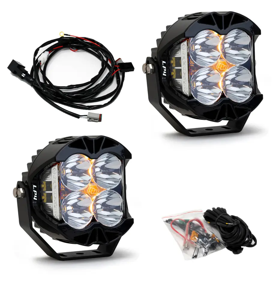 Baja Designs LP4 Pro Spot LED Lights - Pair - Pearl