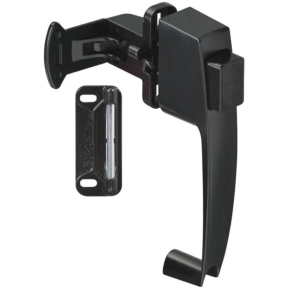 National Hardware Satin Black Zinc Push Button Latch Pack 3