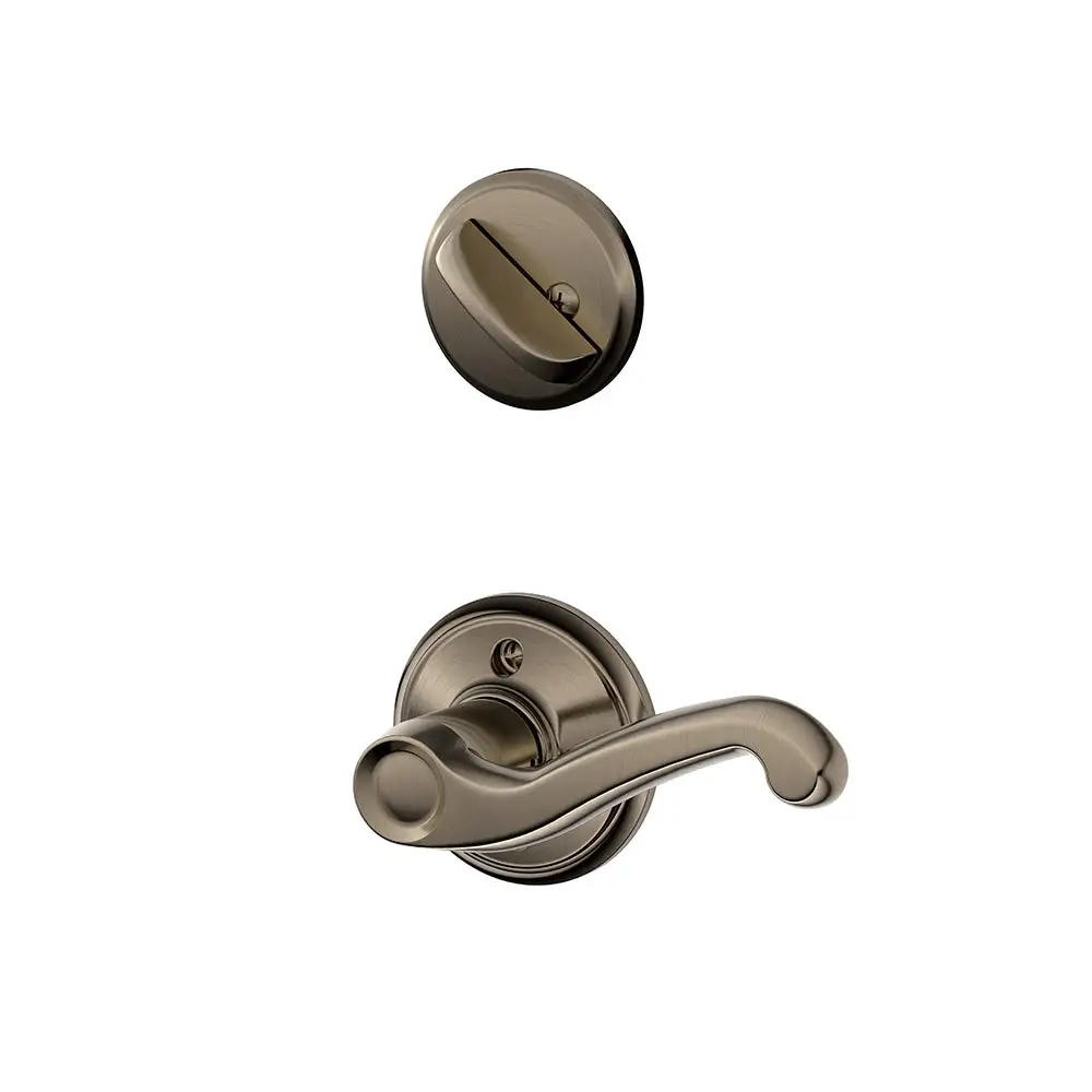Flair Interior Left-handed Lever Deadbolt - Building Hardware Supplies Schlage