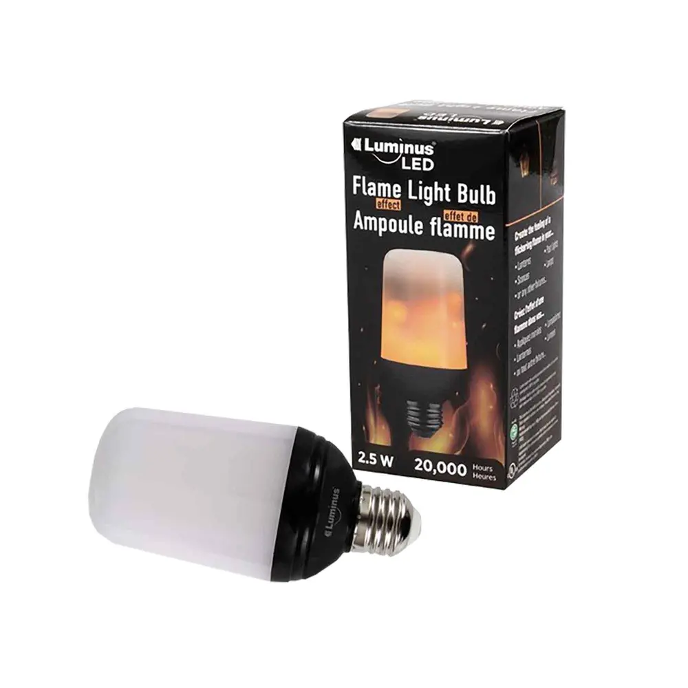 E26 LED Flame Effect Bulb, 2.5 W (20,000 hours)