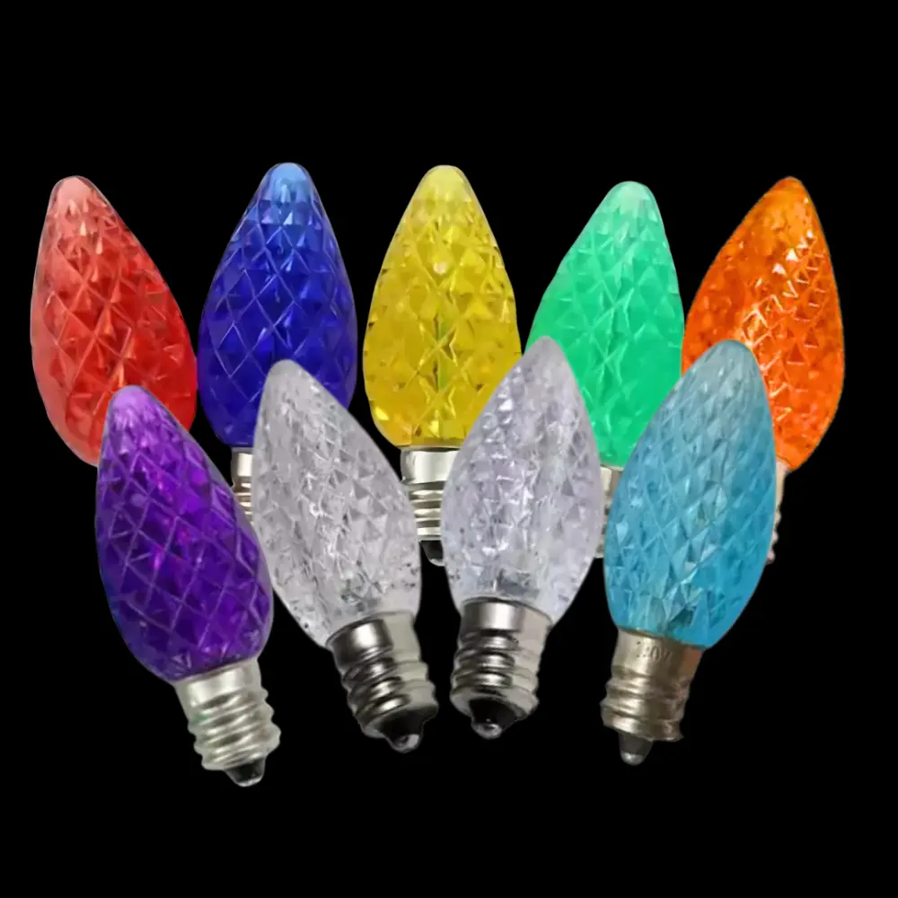 Globe Shape Bulbs - C7 EXCELLENT Bulbs Faceted
