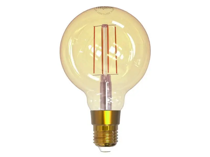 Link2Home Wi-Fi LED ES (E27) Balloon Filament Dimmable Bulb, Chalk 470 lm 5.5W