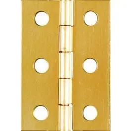 2-Pack 2 x 1-3/8-. Broad Light-Duty Brass Hinges Doors National Hardware