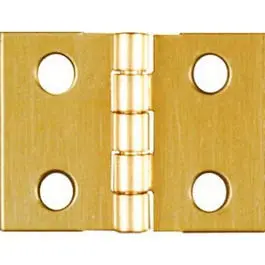 4-Pack 0.75 x 1-. Broad Light-Duty Brass Hinges Small Doors National Hardware