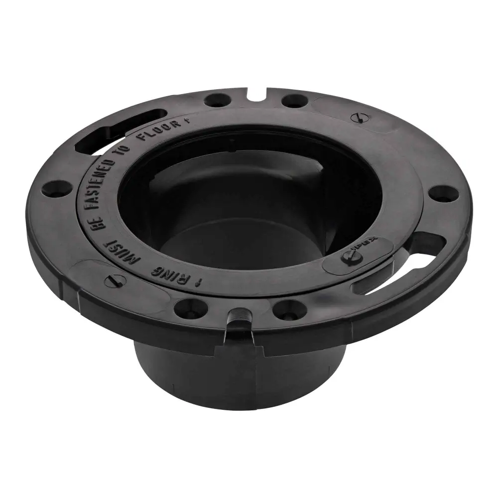 ABS-DWV Adaptable Offset Closet Flange «Hub», 4" x 3"