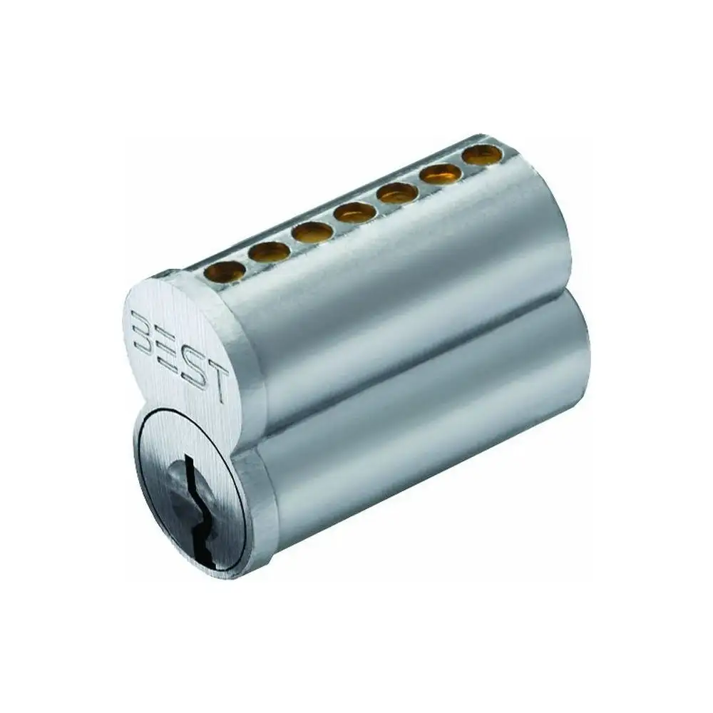 Stanley Best 1C7F1605 7 Pin F Keyway Uncombinated Core Bright Brass Lock Cylinder