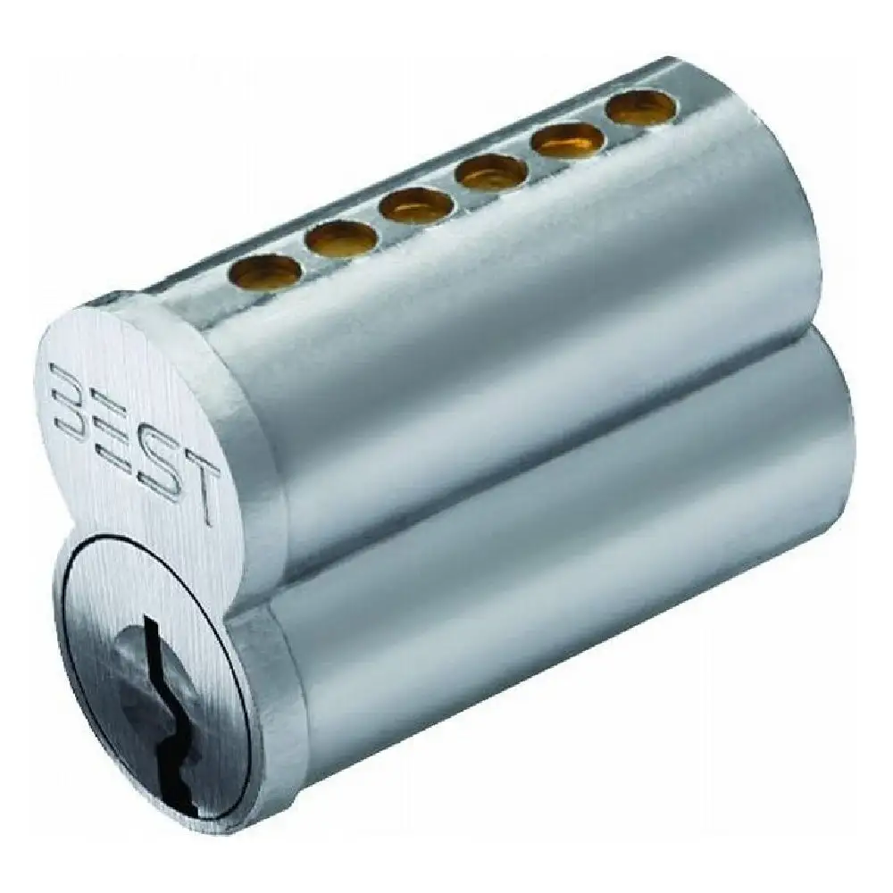 Stanley Best 1C6K1626 6 Pin K Keyway Uncombinated Core Satin Chrome Lock Cylinder