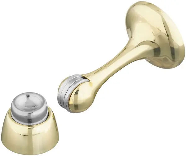 National Hardware N328-211 1-3/4 Inch Brass Magnetic Rigid Door Stop Secure Hold