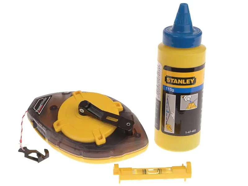 Stanley Power Winder Chalk Line 30 Metre, Chalk & Level - 30m