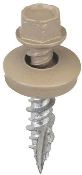 Acorn SW-MW1TP250 1 Inch Taupe Metal Building Screw Durable Fastening