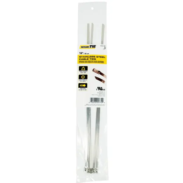 Gardner Bender CTSS14-1005 Stainless Steel Narrow Cable Ties 14 Inch 5-Pack