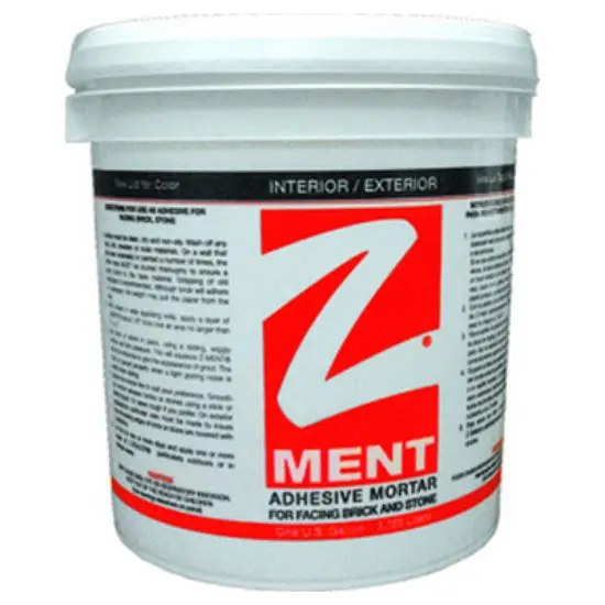 Z-Brick ZD043015 Z-Ment Mortar Adhesive Black 1-Gallon Brick Veneer Installation