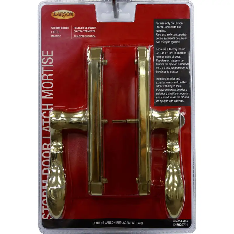 Larson M2 Bright Brass Gold Zinc Mortise Latch 1 Pack Doors and Cabinets