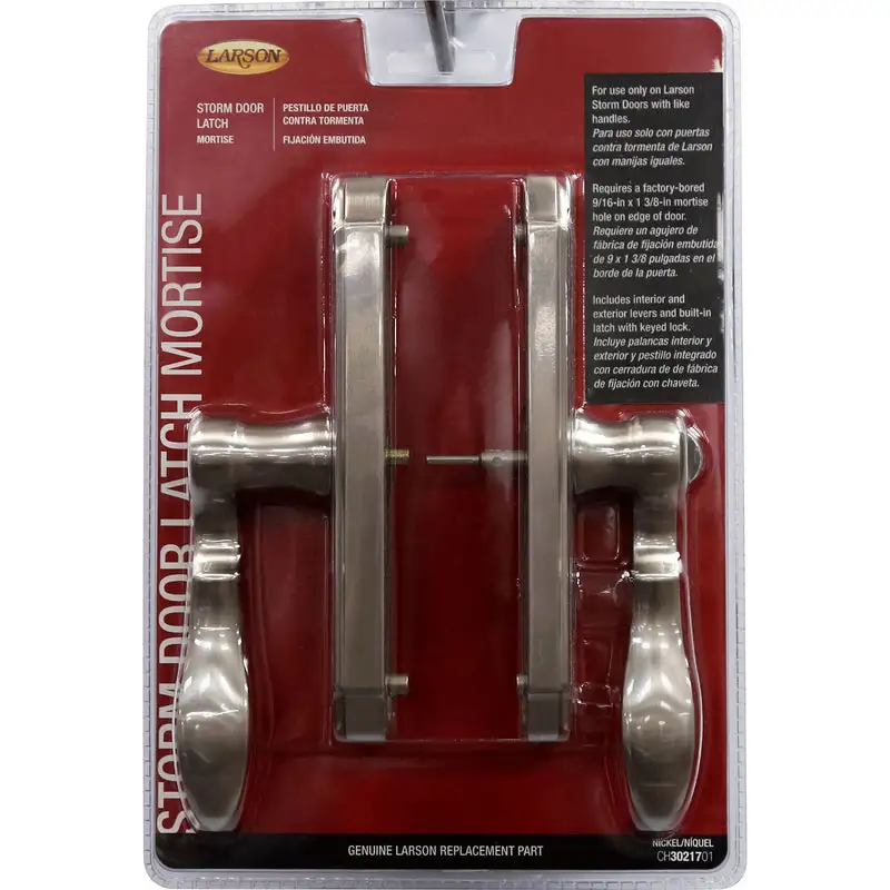 Larson M2 Brush Nickel Silver Zinc Mortise Latch 1 Pack Durable Hardware Doors
