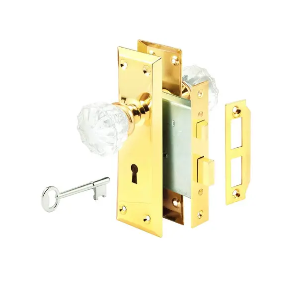 Defender Security E 2311 Mortise Lockset Polished Brass Door Lock