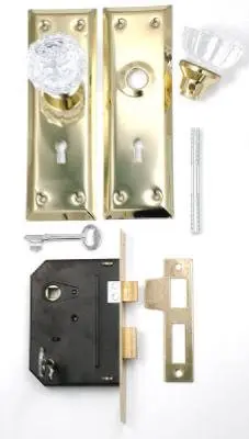 First Watch Security 1139 Keyed Mortise Lockset Polished Brass