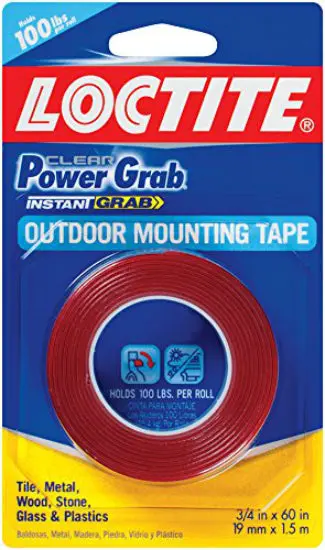 Loctite 1360350 Power Grab Mounting Tape 60 Inch x 0.75 Inch Holds 100 Lbs