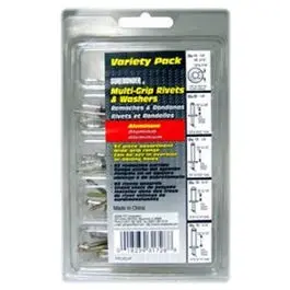 92-Pack Multi Grip Rivets & Washers Secure Fastening Various Materials Surebonder