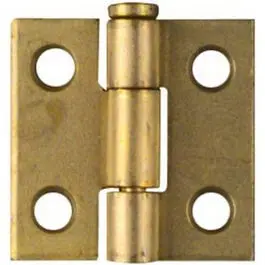 2-Pack 1-Inch Narrow Hinges Light-Duty Dull Brass National Hardware