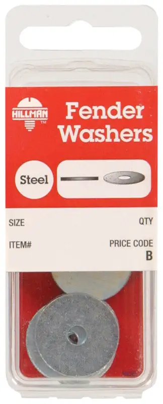 Hillman Zinc-Plated Steel 1/4 . Bonded Neoprene Washer 100 Pack