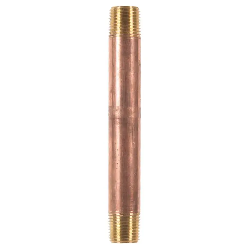 1/2 . MPT X 1/2 . D MPT Red Brass Nipple 6 . L Pack 5 ATC
