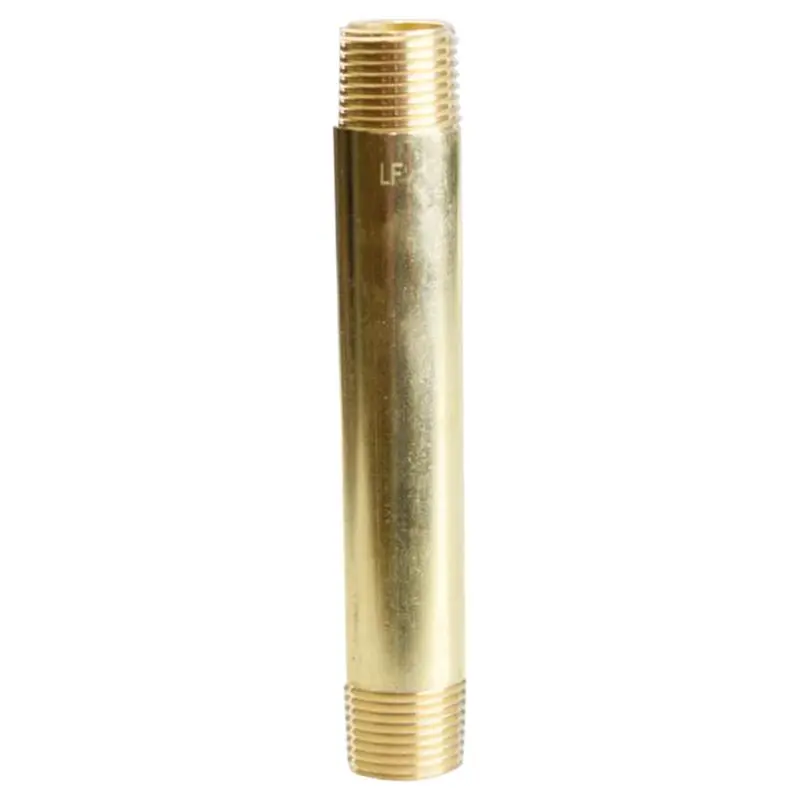 1/2 . MPT X 1/2 . D MPT Red Brass Nipple 5 . L Pack 5 ATC