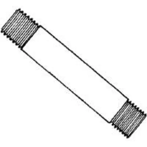 Worldwide Sourcing GN 3/8X60-S Galvanized Seamless Pipe Nipple 3/8X60 Outdoor Use