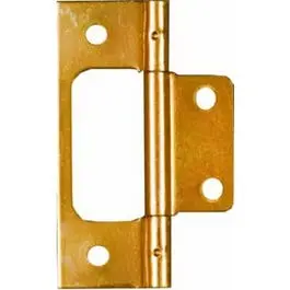 2-Pack 3-Inch Dull Brass Non-Mortise Hinges Easy Installation National Hardware