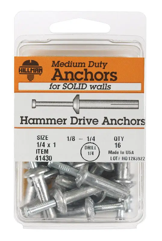 Hillman 1/4 . D X 1 . L Nylon Truss Head Truss Head Anchor 100 Pack