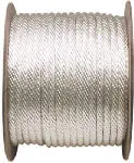 Wellington 10186 Solid Braided Nylon Cord 1/2 x 250 Feet White Crafts and Outdoor Use