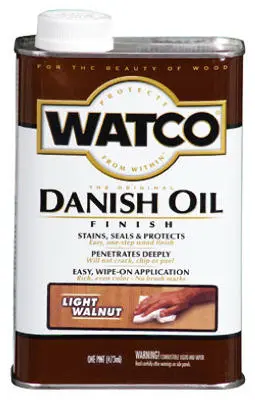Watco 65551 Danish Oil Finish 1 Pint Light Walnut Wood Protection