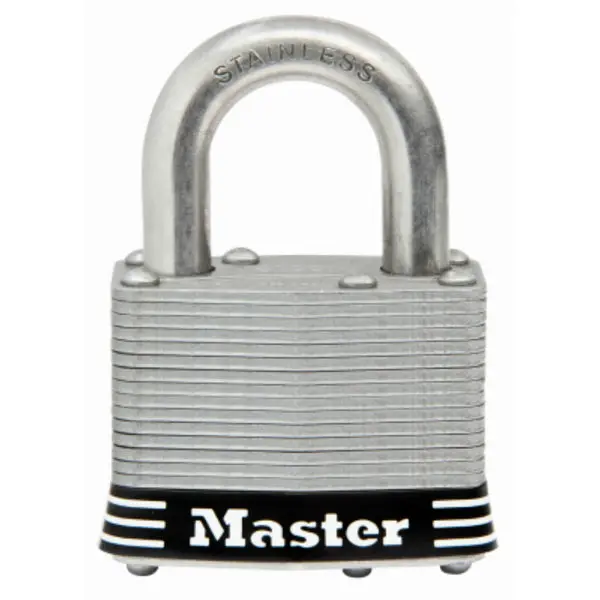 Master Lock 5SSKADHC Laminated Padlock 1 Inch Stainless Steel Shackle