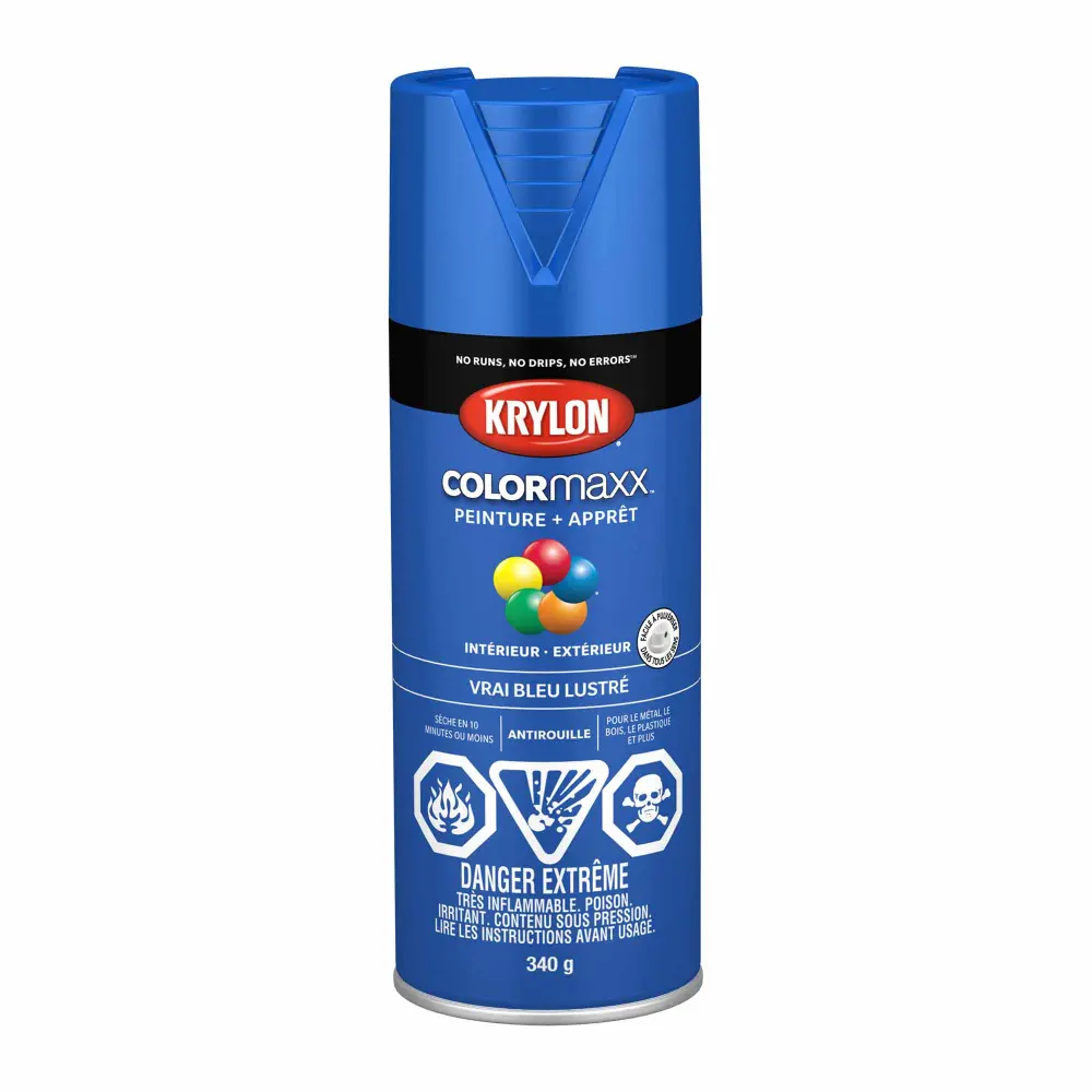Krylon COLORmaxx Paint + Primer Gloss True Cobalt, 340 g