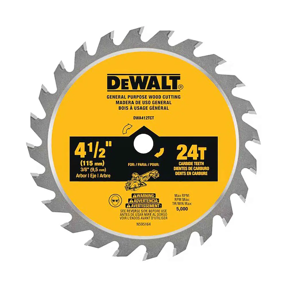 Circular Saw Blade 4-1/2'' DCS571B, 24 Teeth