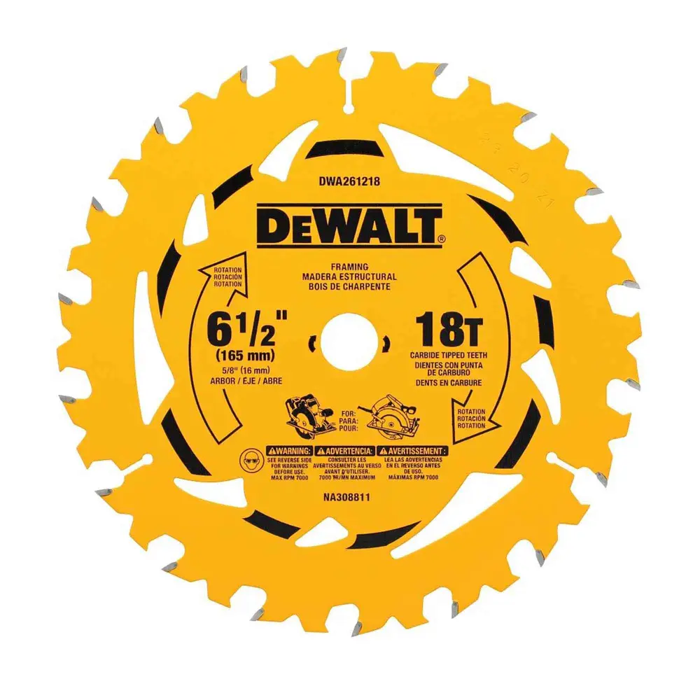 Circular Saw Blade, 6-1/2'' x 18 Teeth