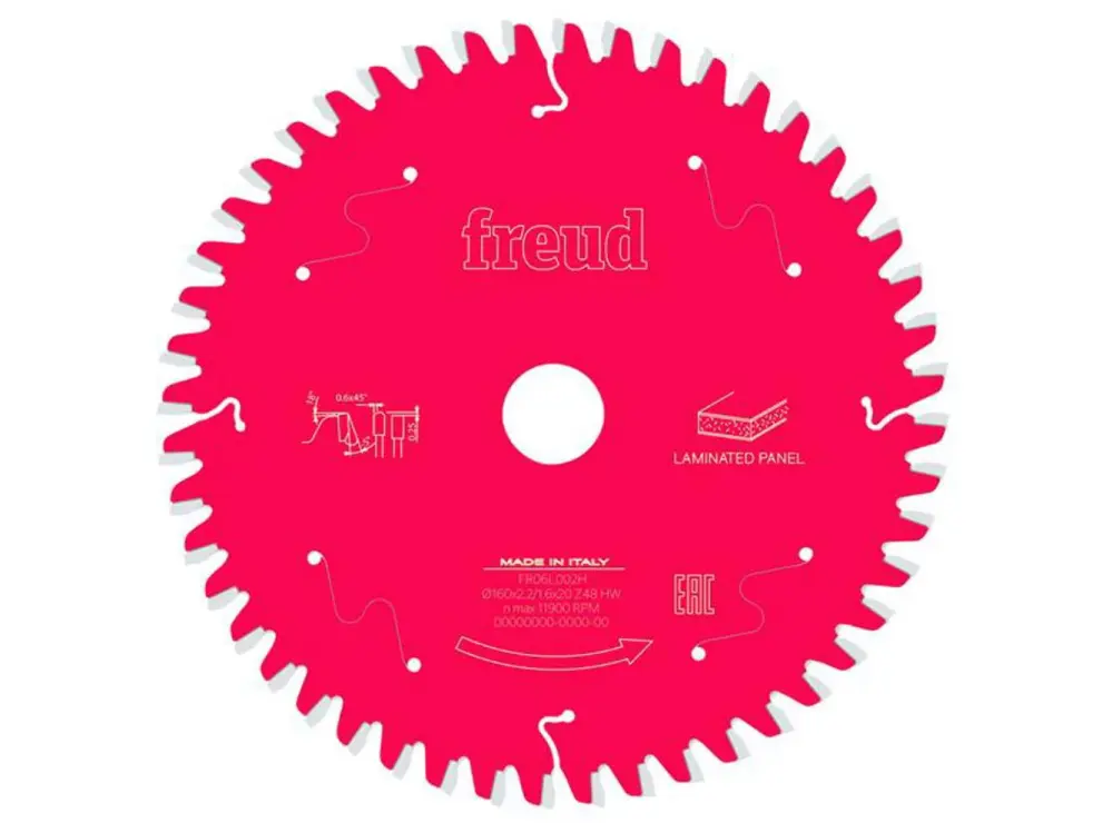 Freud Laminated Panel Circular Saw Blade 160 X 20 X 2.2/1.6Mm X 48T