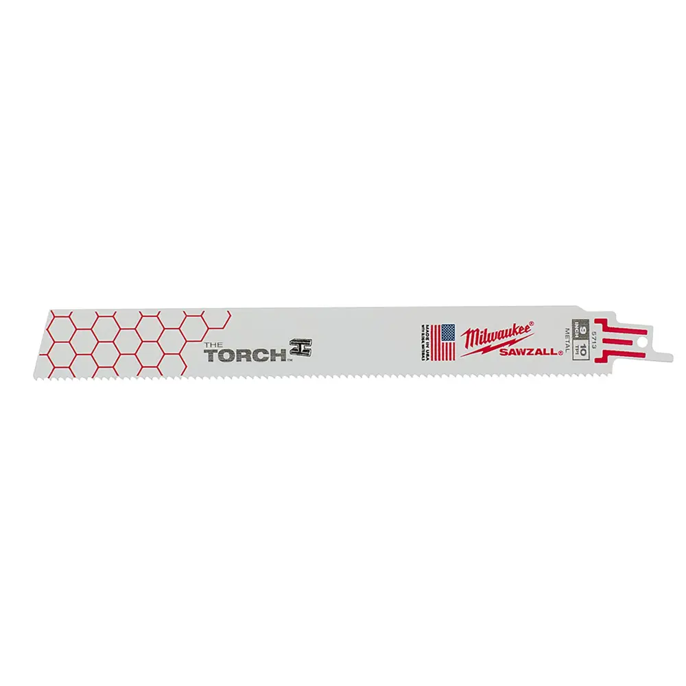 9 . 10 TPI TORCH Thick Alloy Cutting SAWZALL Reciprocating Saw Blades - 5 Pack