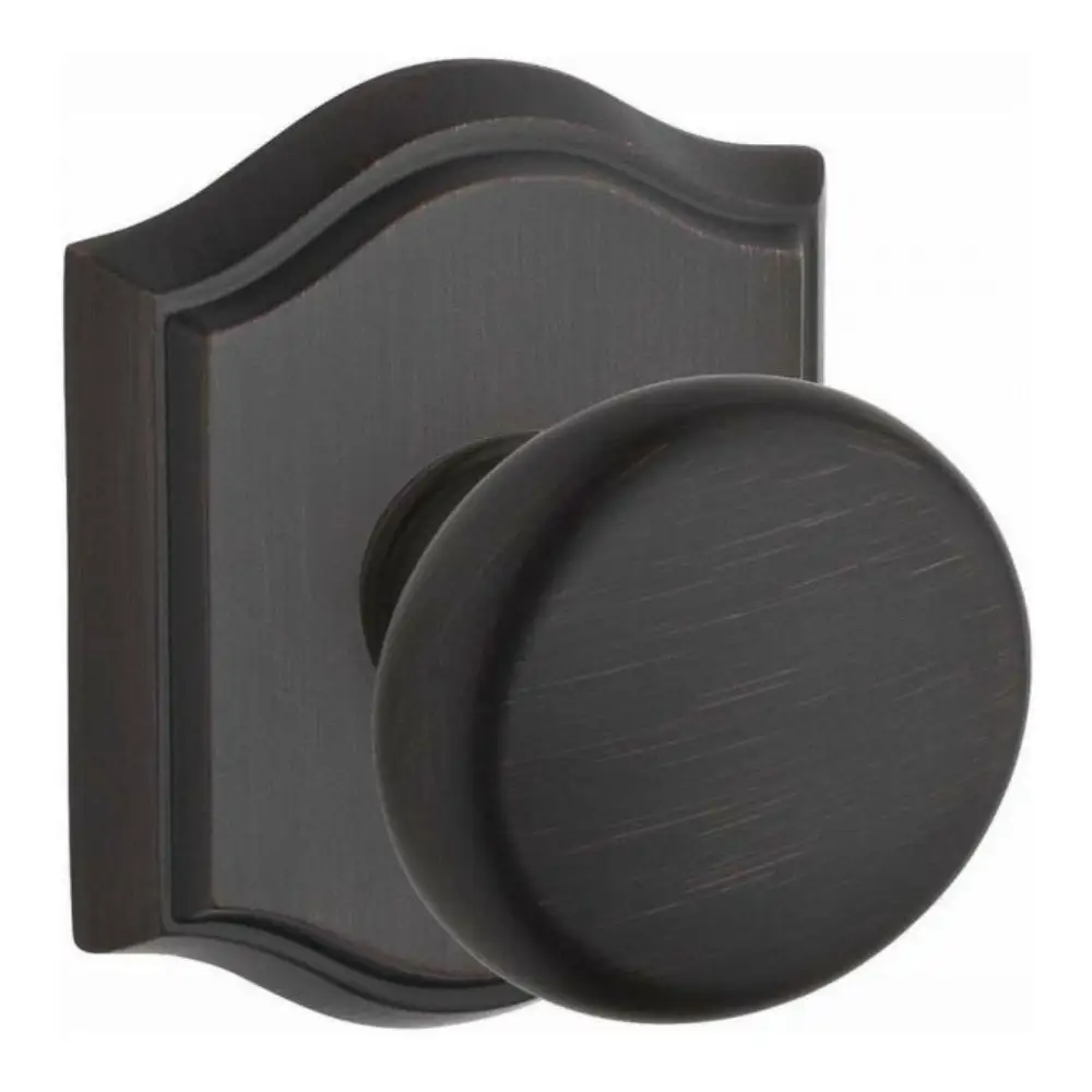 Round Knob Passage Traditional Arch Rose - Matte Antique Nickel Finish BALDWIN