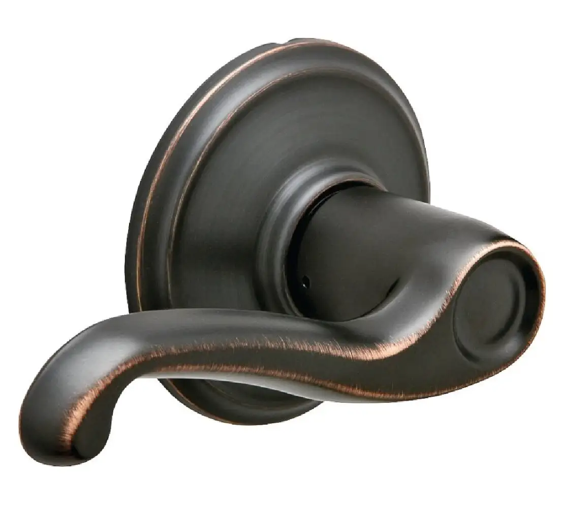 Schlage F10VFLA716 Flair Lever Design Passage Lockset Aged Bronze