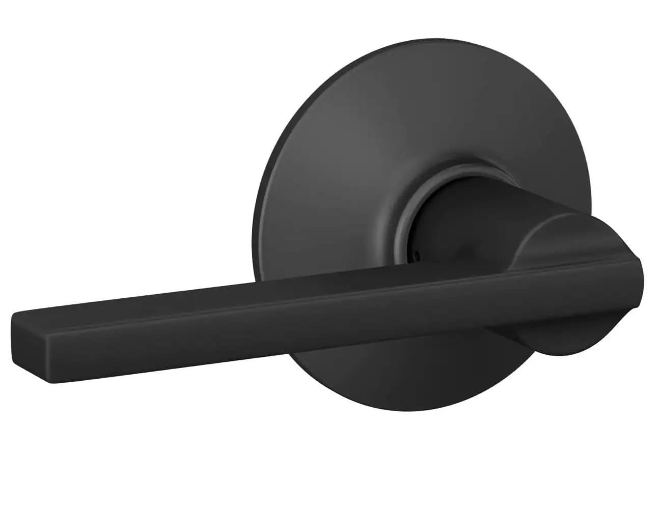 Schlage F10VLAT622COL Hall and Closet Passage Lock Set Matte Black